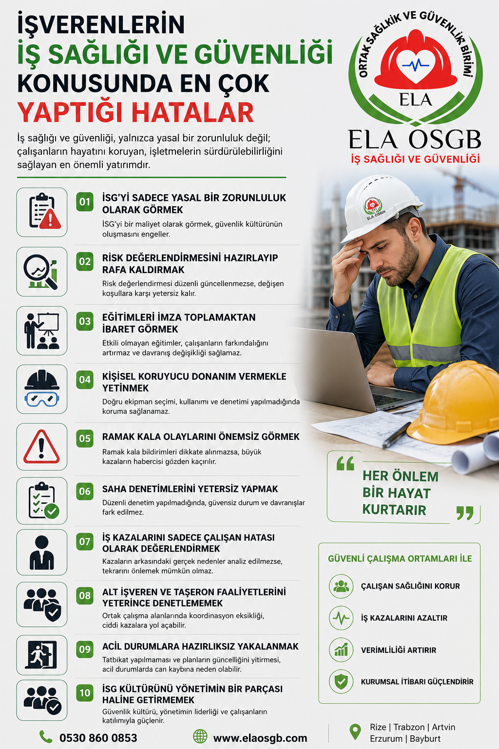 İşverenlerin İş Sağlığı ve Güvenliği Konusunda En Çok Yaptığı Hatalar